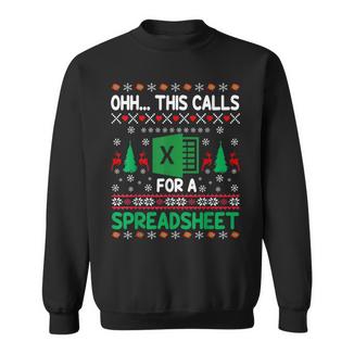 Oh This Calls For A Spreadsheet Christmas Sweater Excel Ugly Sweatshirt - Monsterry