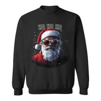 Sarkastischer Cooler Weihnachtsmann Mitonnenbrille Undchnee Weihnachten Sweatshirt - Seseable