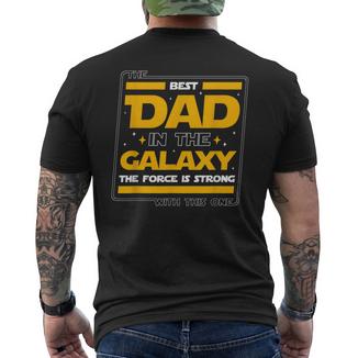 The Best Dad In The Galaxy Festa Del Papà Papà T-shirt da uomo con stampa posteriore - Novitaregali