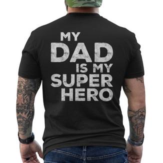 My Dad Is Myuper Hero Per Bambini Per La Festa Del Papà T-shirt da uomo con stampa posteriore - Novitaregali
