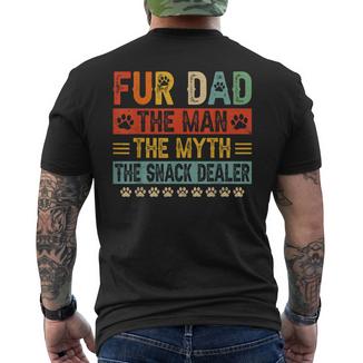 Fur Dad Man Mythnack Dealer Paw Cat Dog Festa Del Papà T-shirt da uomo con stampa posteriore - Novitaregali