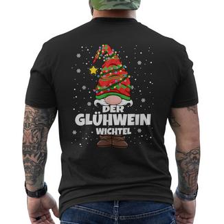 Glühwein Wichtel Weihnachten T-Shirt mit Rückendruck - Seseable