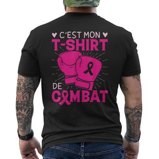 Idée Cadeau Ruban Rose Prévention De Cancer Duein Combat T-shirt imprimé au dos - Cadeauxyz