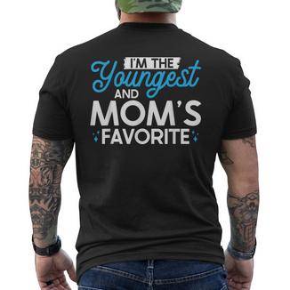 I'm The Youngest And Mom's Favorite Sibling Men's T-shirt Back Print - Monsterry