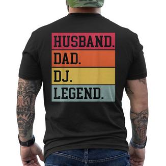 Marito Papà Dj Leggenda Divertente Dj Disc Music Lover T-shirt da uomo con stampa posteriore - Novitaregali