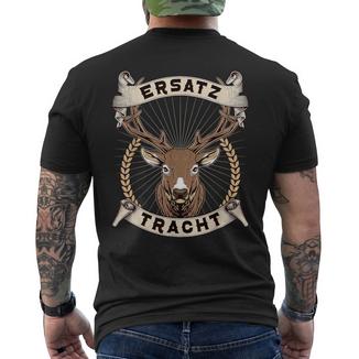 Oktoberfest Ersatz Tracht Lederhose Herbstfest Trachten T-Shirt mit Rückendruck - Seseable