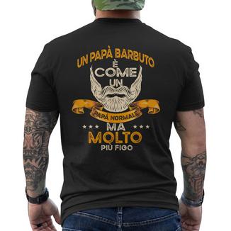Papà Barbuto Umorismo Regalo Festa Del Papà Barba Padre T-shirt da uomo con stampa posteriore - Novitaregali