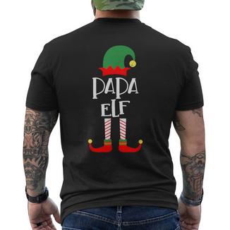 Papa Elf Familienoutfit Familie Partnerlook Weihnachten T-Shirt mit Rückendruck - Seseable