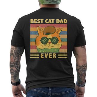 Unico Personalizzato Migliore Gatto Papà Maiintage Gatto Papà T-shirt da uomo con stampa posteriore - Novitaregali