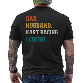 Uomo Papà Marito Kart Racing Leggenda Kart Racer T-shirt da uomo con stampa posteriore - Novitaregali