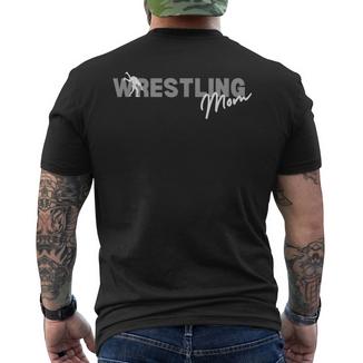 Wrestling Senior 2025 Mom Wrestling Senior Mom Wrestler Mama Men's T-shirt Back Print - Monsterry