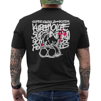 【クレイジー・オリー】Super Kawaii Zombie Idol 黒 メンズTシャツ バックプリント - Kawaiitshirt