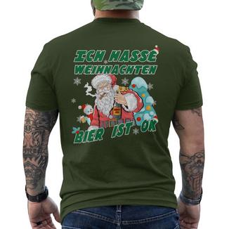Lustiges I Hate Christmas Ich Hasse Weihnachten Bier Ist Ok T-Shirt mit Rückendruck - Seseable