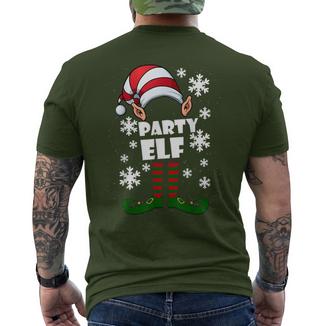 Party Elf Partnerlook Elfen Weihnachten Ugly Christmas T-Shirt mit Rückendruck - Seseable
