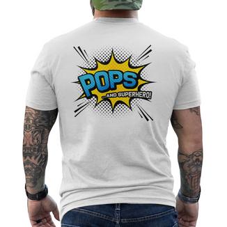 Pops &Uperhero Frescotile Fumetto Festa Del Papà T-shirt da uomo con stampa posteriore - Novitaregali