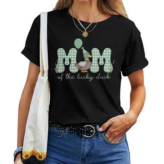 Mom & Dad Of The Lucky Duck 1St Birthday Mommy And Me Duck Women T-shirt - Thegiftio