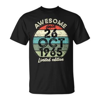 26 Octubre 1965 60 Cumpleaños 60 Años 2025 Cumpleaños Camiseta unisex - Regaloses