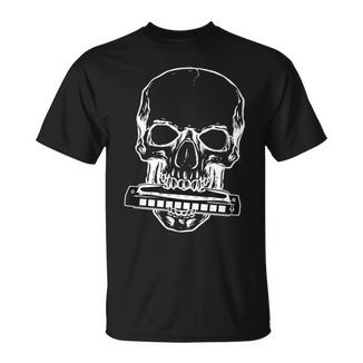 Armónica I Calavera I Instrumento Musical Armónica Músico Camiseta unisex - Regaloses