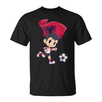 Bandera De Fútbol Albania Para Niños Pequeños Camiseta unisex - Regaloses
