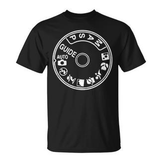 Camera Mode Dial De Fotografía Manga Larga Camiseta unisex - Regaloses