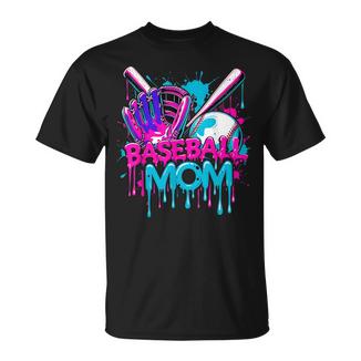Cool Baseball Mom Neon Drip Sports Fan T-Shirt - Thegiftio