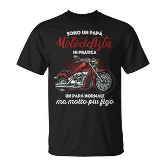 Di Festa Del Papà Divertente Idea Moto Papà Motociclista Maglia A Manica Maglietta - Novitaregali