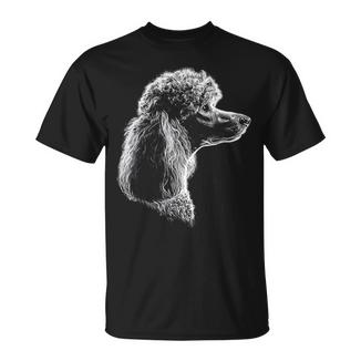 Diseño De Dibujo De Perro Caniche Ilustración Camiseta unisex - Regaloses