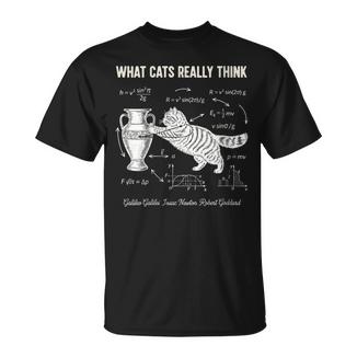 Drôle Chat Physique Cience Humour Nerdy Cat Dad Cadeaux T-Shirt - Cadeauxyz