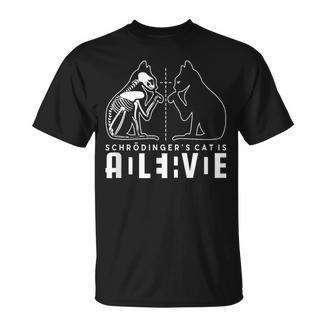 El Gato Dechrödinger Estáivo Y Muerto Ciencia Físico Camiseta unisex - Regaloses