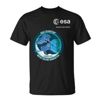 Esa Europeanpace Agency Misión Metop-Sg Patch Camiseta unisex - Regaloses