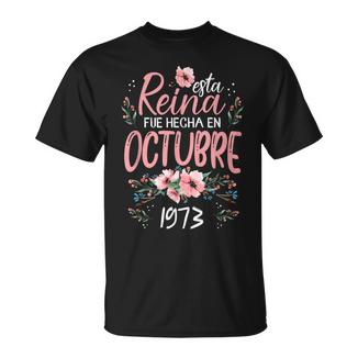 Hecha En Octubre 1973 Regalo 52 Años Cumpleaños Camiseta unisex - Regaloses