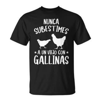 Hombre Divertido Agricultor Pollo Gallinaiejo Con Gallinas Camiseta unisex - Regaloses
