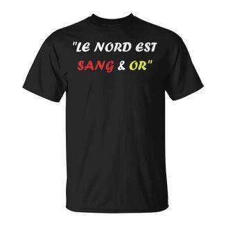 Humour Footupporter Lensois Le Nord Estang Et Or T-Shirt - Cadeauxyz
