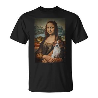 Jack Russel Mona Lisa Pittura Artistica Cane Mamma Papà Maglietta - Novitaregali