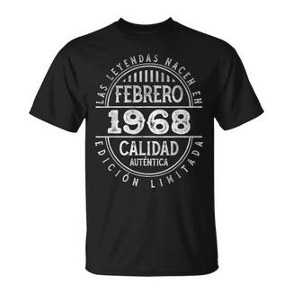 Las Leyendas Nacen En Febrero De 1968 58 Años Cumpleaños Camiseta unisex - Regaloses