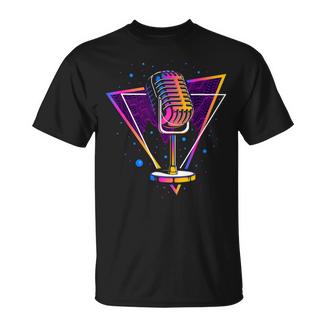 Micro Rétro Musiqueaporwaveintage Microphone T-Shirt - Cadeauxyz