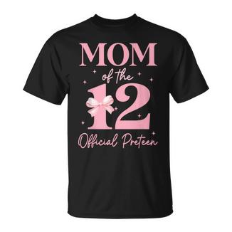 Mom Of The 12 Official Pre-N Birthday Girl 12Th Bow T-Shirt - Monsterry