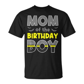 Mom Of The Birthday Boy Bat Family Party Theme Boys T-Shirt - Monsterry