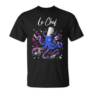 Pieuvre Calmar Poulpe Calmar Poulpe Chef Cuisines T-Shirt - Cadeauxyz