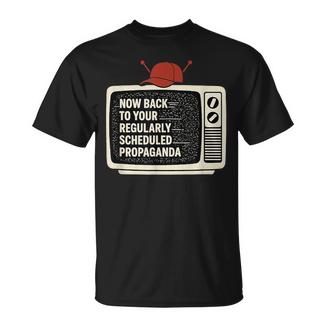 Propagande Régulièrement Programmée – Retro Tv Political T-Shirt - Cadeauxyz