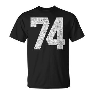 Uniforme De Jersey Número 74 Cumpleaños Número 74 Camiseta unisex - Regaloses