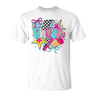 Cheer Season Football Bow Game Day Cheer Mom Cheerleading T-Shirt - Monsterry