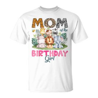 Mom Of The Birthday Girl Safari Jungle Animal Lover T-Shirt - Monsterry