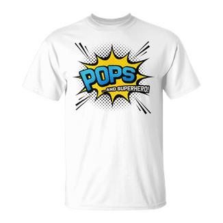 Pops &Uperhero Frescotile Fumetto Festa Del Papà Maglietta - Novitaregali