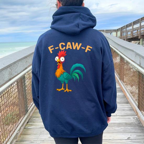 F-Caw-F Chicken Fcawf Chicken Women Oversized Hoodie Back Print