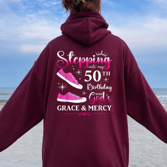 50Th Birthday Fifty 50 Years Old Bday Party Bd Women Oversized Hoodie Back Print - Seseable 50Th Birthday Fifty 50 Years Old Bday Party Bd Women Oversized Hoodie Back Print - Seseable